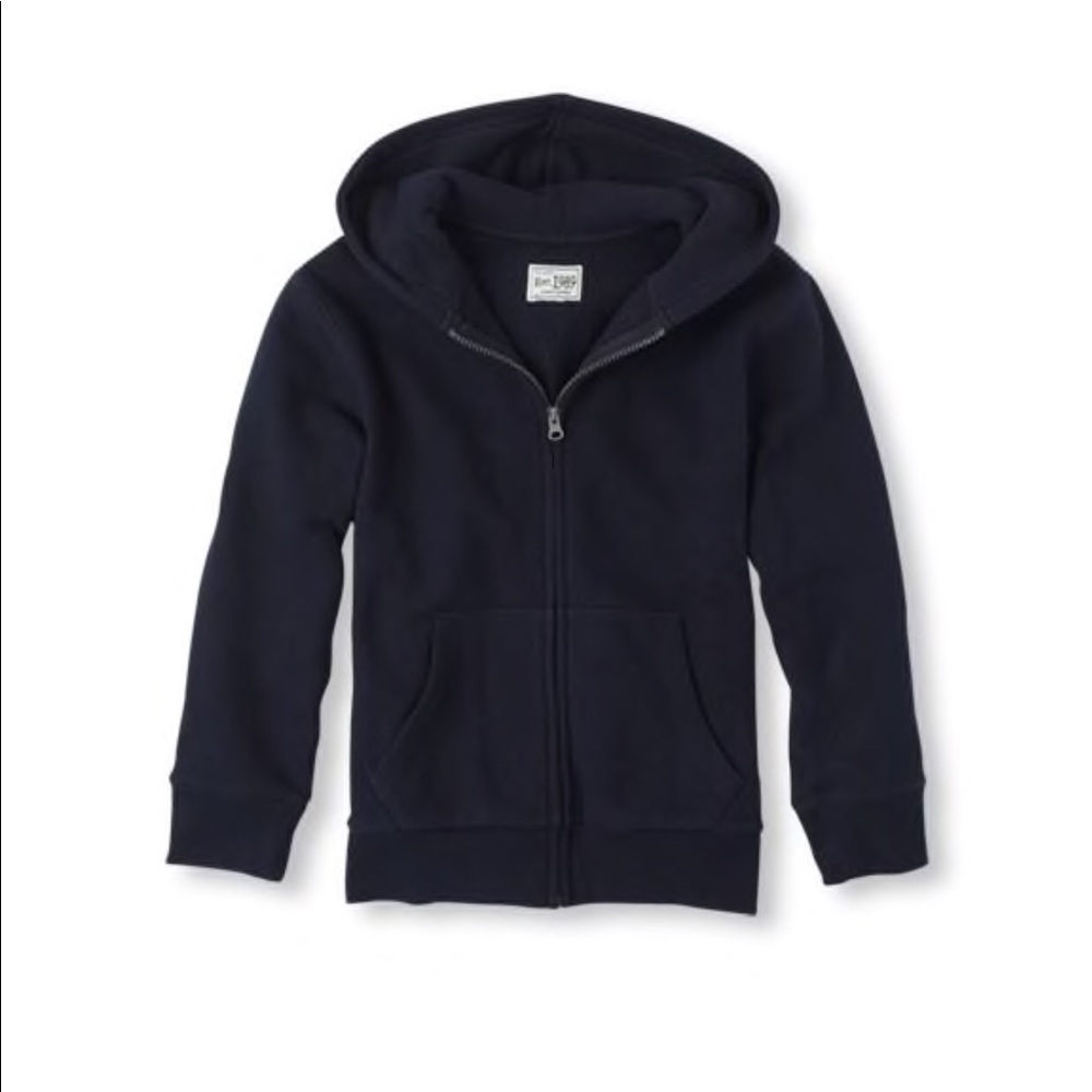 Navy Blue Zip Up Hoodie - Size 7/8 - NWT